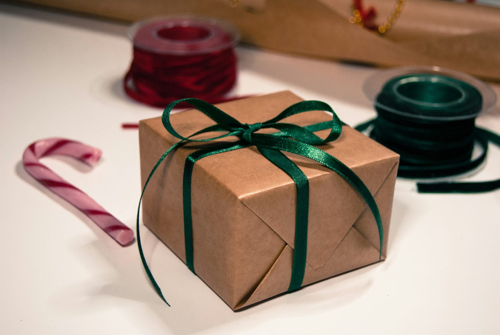 A welcome parcel ready to be sealed with wax