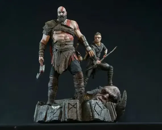 God of War: Kratos & Atreus Premium Statue